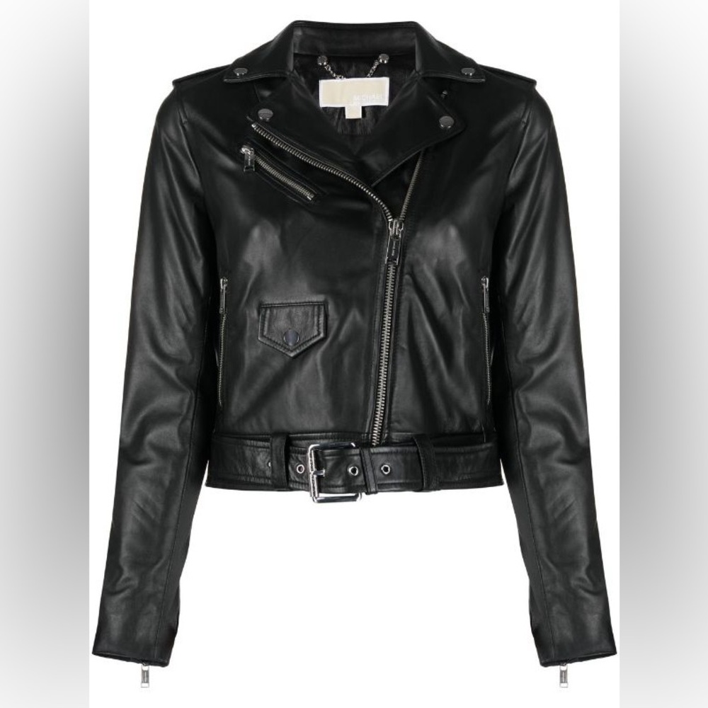 Michael kors authentic leather jacket size XXS